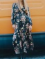 Fashion Color Printed Silk Satin Dress