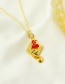 Fashion Gold Copper Drop Oil Love Letter Necklace