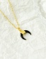 Fashion Black Copper Drip Oil Horn Necklace