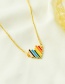 Fashion Color Copper Drop Oil Love Rainbow Necklace