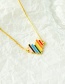 Fashion Color Copper Drop Oil Love Rainbow Necklace