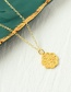 Fashion Gold Bronze Flower Number Necklace