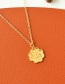 Fashion Gold Bronze Flower Number Necklace