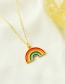 Fashion Color Copper Drip Oil Rainbow Necklace