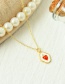 Fashion Red Copper Drip Oil Irregular Necklace