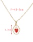 Fashion Red Copper Drip Oil Irregular Necklace