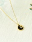 Fashion black Copper Drop Oil Sun Necklace