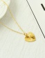 Fashion Gold Copper Inlaid Zirconium Heart Necklace
