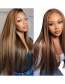 Fashion S750 Gradient Three-color Gradient Mid-length Straight Wig