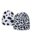 Fashion Lattice Cow Pattern Leopard And Zebra Pattern Check Jacquard Knitted Beanie Hat