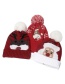 Fashion B Christmas Printed Woolen Ball Knitted Hat