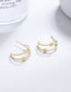 Fashion Gold Color Stainless Steel Circle Hollow Stud Earrings