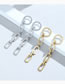 Fashion Gold Color Stainless Steel Oval Chain Earrings