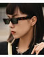 Fashion Ivory White Tea Chips Cat Eye Square Sunglasses