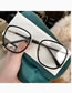 Fashion Leopard Print Irregular Green Frame Flat Glasses Frame
