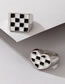 Fashion Silver Alloy Checkerboard Ring
