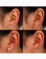 Fashion Star Models Copper Inlaid Zirconium Holeless Star Leaf U-shaped Ear Bone Clip