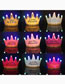 Fashion Happy Birthday Split Yellow Children's Letter Print Luminous Crown Hat