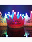 Fashion Split Powder Princess Children's Letter Print Luminous Crown Hat