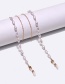 Fashion Gold Color Rice-shaped Pearl Bead Stitching Glasses Chain