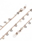 Fashion Gold Color Metal Hollow Star Glasses Chain
