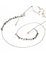 Fashion Silver Color Leopard Gravel Geometric Glasses Chain