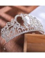 Fashion Silver Color Alloy Diamond Geometric Crown