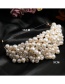 Fashion Gold Color Pearl Braided Crown
