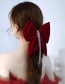 Fashion Red Bowknot Claw Chain Tassel Hairpin
