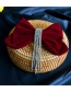 Fashion Red Bowknot Claw Chain Tassel Hairpin