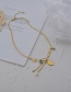 Fashion Gold Color Titanium Steel Geometric Star Tag Necklace