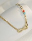 Fashion Gold Color Titanium Steel Figure Eight Fish Hook Interlocking Bracelet