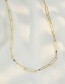 Fashion Gold Color Titanium Steel O-chain Rice Bead Stitching Necklace
