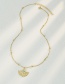 Fashion Gold Color Stainless Steel Bump Scalloped Necklace