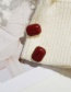 Fashion Red Geometric Square Earrings