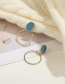 Fashion Gold Color Alloy Geometric Ring Ear Studs