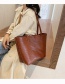 Fashion Brown Crocodile Pattern Large-capacity Single-shoulder Mother And Daughter Bag