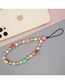 Fashion Color Pearl Gold Bead Beaded Soft Ceramic Fruit Phone Chain