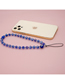 Fashion Blue Crystal Beads Beaded Mobile Phone Chain