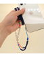 Fashion Blue Acrylic Letter Beads Soft Ceramic Phone Chain