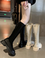 Fashion Off White Pu Back Zipper High Boots