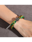 Fashion 1# Stainless Steel Multicolor Braided Alphabet Hand Rope
