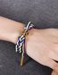 Fashion 7# Stainless Steel Multicolor Braided Alphabet Hand Rope