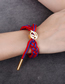 Fashion 7# Stainless Steel Multicolor Braided Alphabet Hand Rope