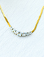 Fashion White Stainless Steel Diamond Snake Bone Necklace