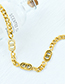Fashion Gold Stainless Steel Chain Hollow Letter Necklace