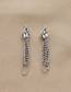 Fashion Silver Color Flame Chain Tassel Earrings