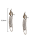 Fashion Silver Color Flame Chain Tassel Earrings