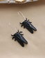 Fashion E2152-black Alloy Geometric Gold Cicada Earrings