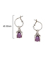 Fashion E2151-white Gold Color Amethyst Spike Ear Ring
